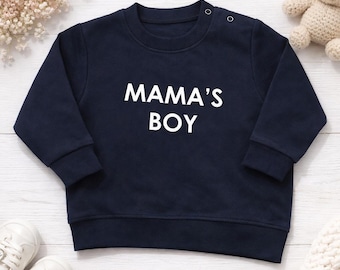 Mama's Boy Toddler Sweatshirt – Personalised Baby Jumper Gift for Boys