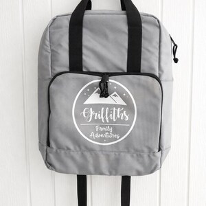 Personalised Picnic Backpack – Custom Family Insulated Cooler Bag for Adventures Gray
