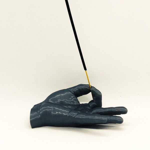 3D Printed Incense Holder for Sticks - Hand Shaped Incense Burner - Spiritual Gifts - Hamsa Hand Meditation Decor