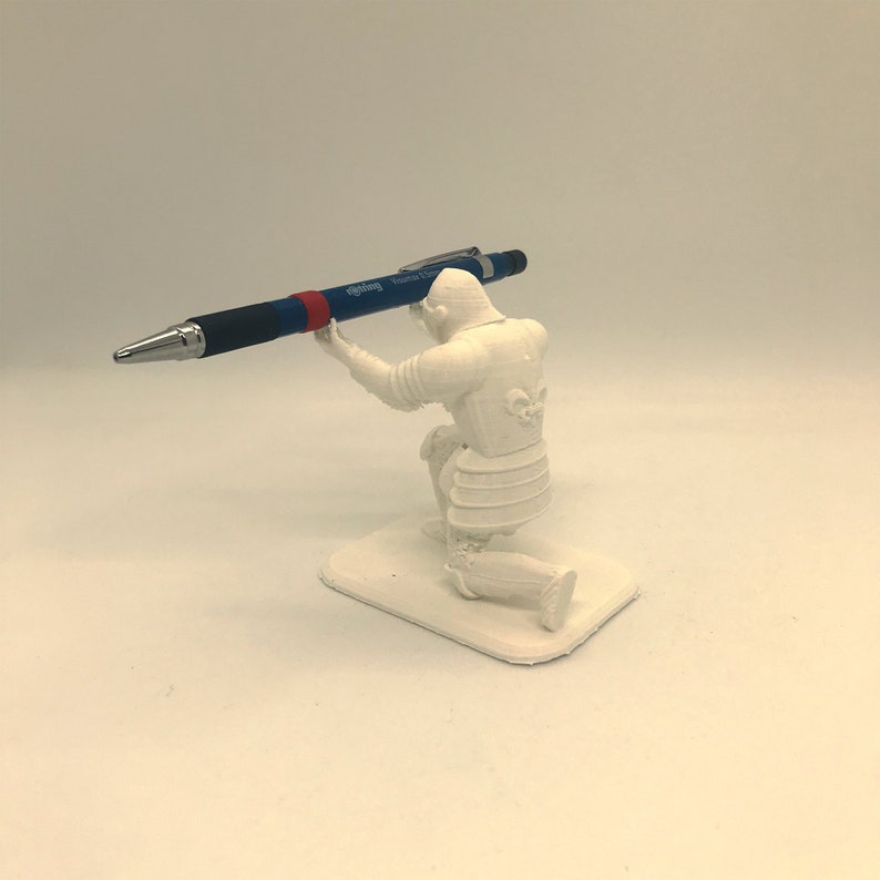 3D Printed Knight Pen Holder Knight Armor Fountain Pen Stand Etsy