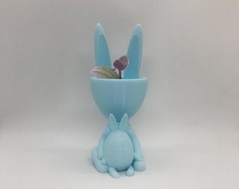 3D Easter Bunny Succulent Planter STL File – Rabbit & Egg Pot (Digital Download)
