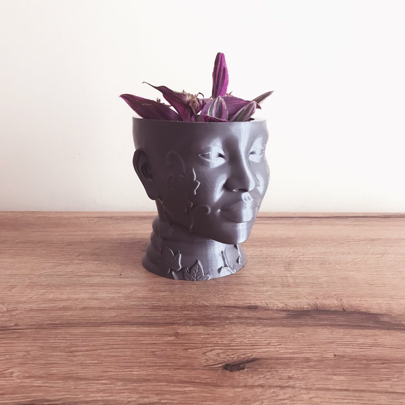 Woman Face Planter 3D Printed Planter Girl Head Planter Etsy