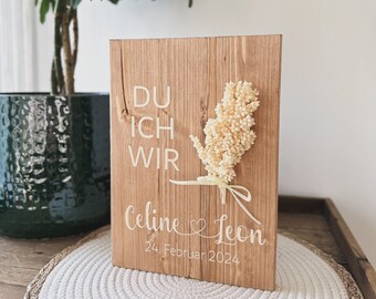 Hochzeitsgeschenk, Holzschild, Hochzeitstag, Geldgeschenk, Liebesschild, Geschenkidee, Valentinstag