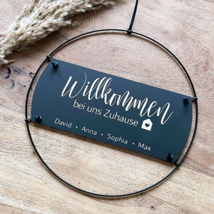 Door wreath, family sign, dried flower wreath, door sign family, door decoration, door ornament, personalized sign