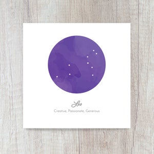 INSTANT DOWNLOAD - LEO Constellation Card | Printable Birthday Card | Printable Card