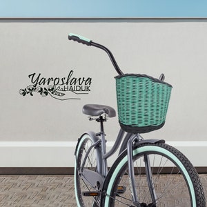 Mint Gray Bicycle Basket Touring Bike Bicycle Basket with Basket Mint Color Customized Bike Accessory Women&#39;s Bicycle Basket
