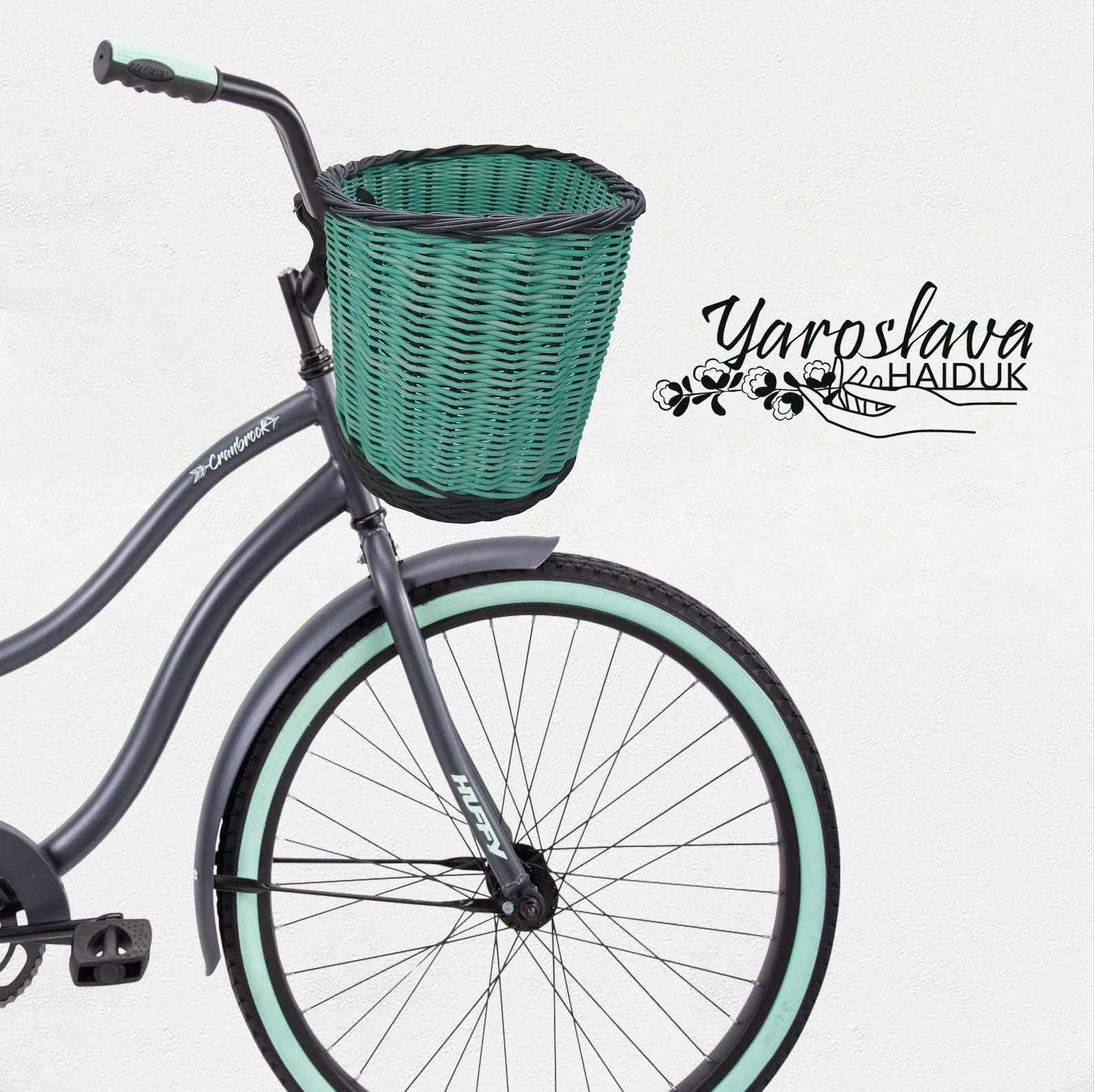 Mint Gray Bicycle Basket Touring Bike Bicycle Basket with Etsy