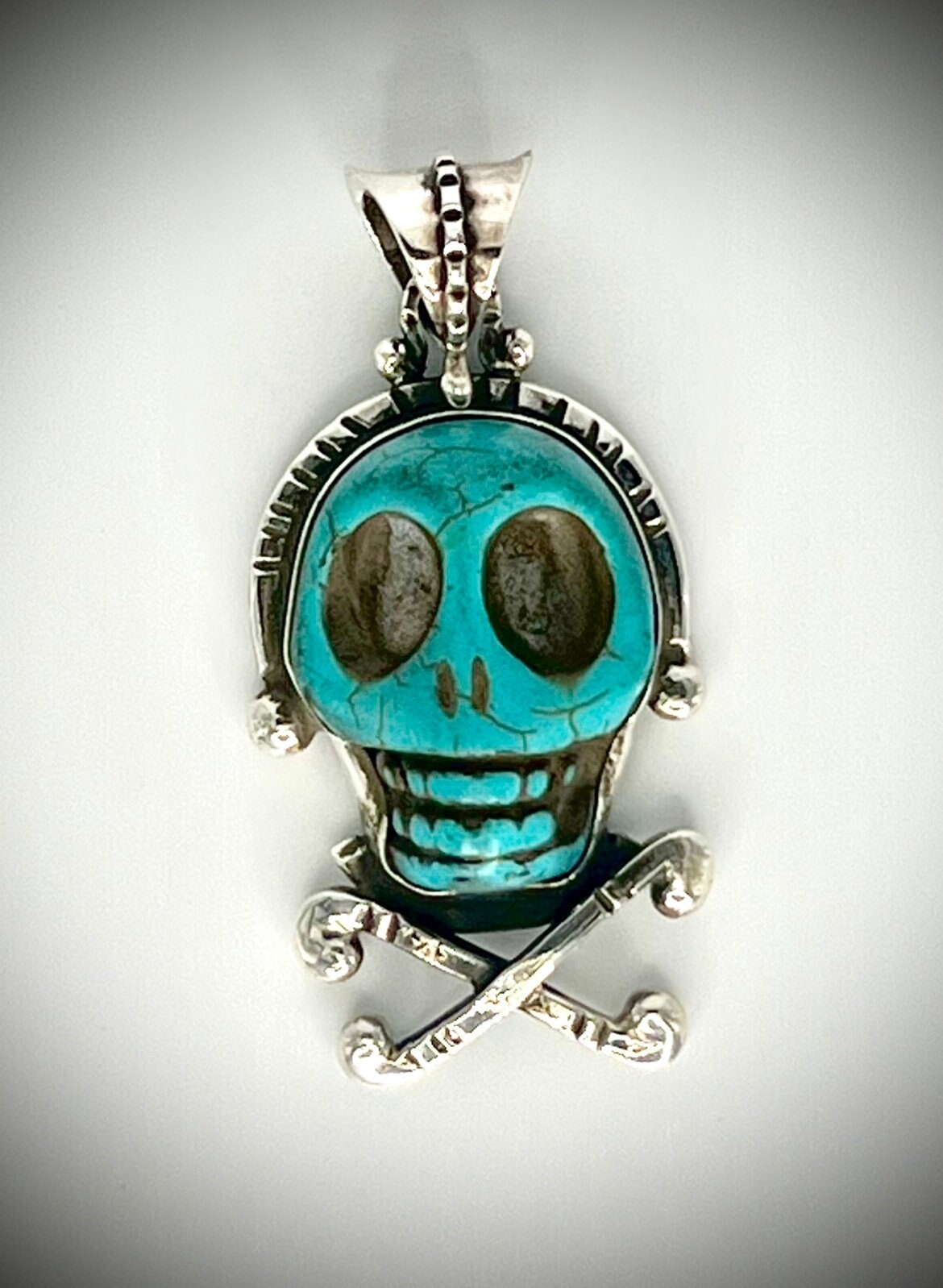 Turquoise 2024 skull necklace