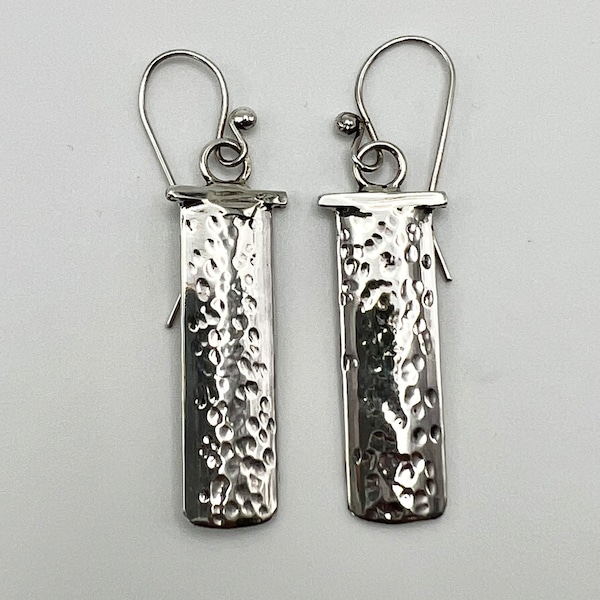 Sterling Silver Drop Earrings, handcrafted by Golden Reign Jewelry