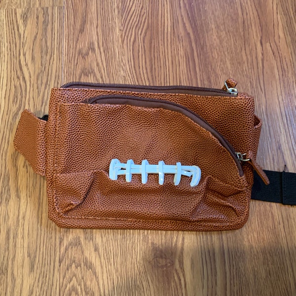 Football Fanny Pack with 3 Zippers