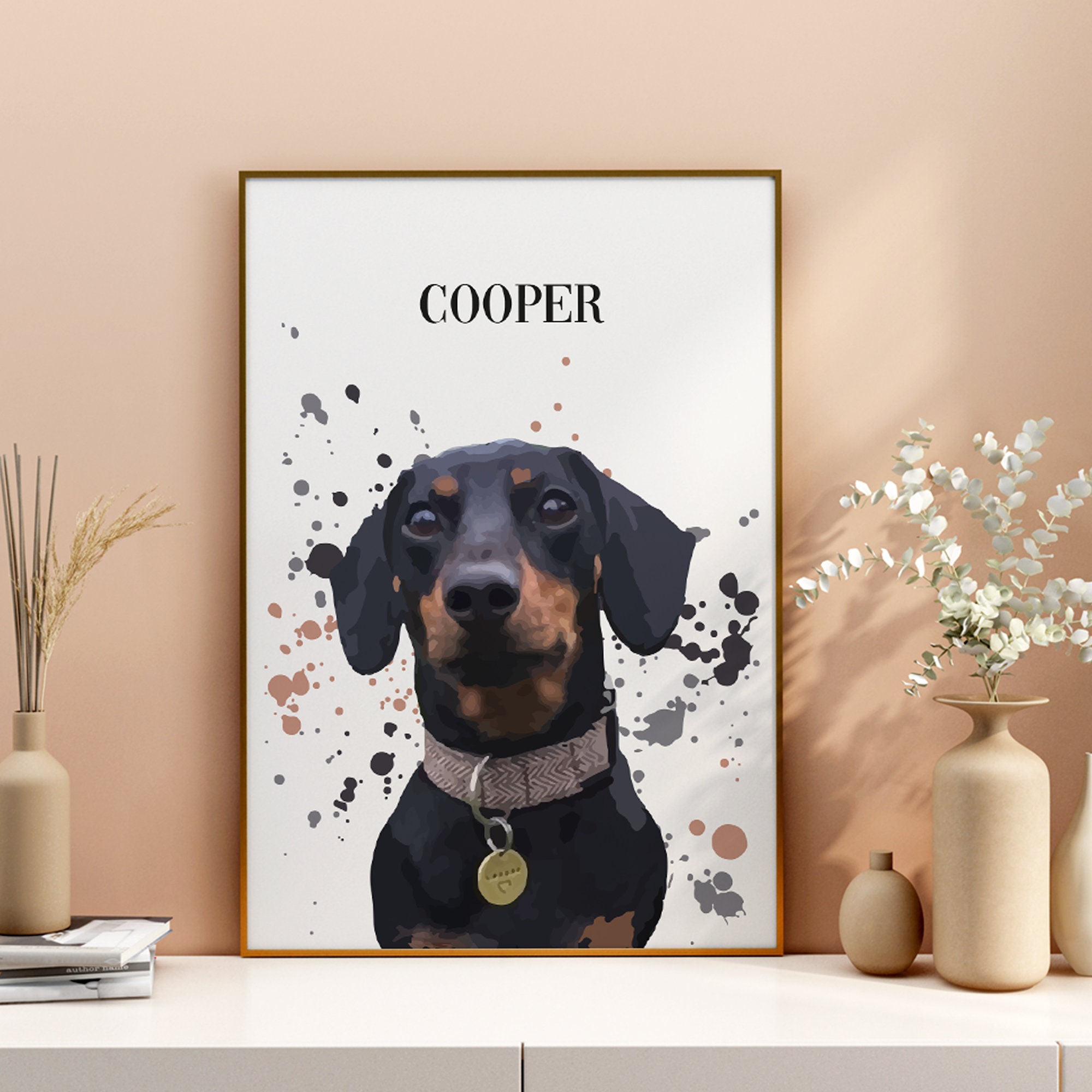 Custom Printed Pet Portrait Minimalist Personalized High - Etsy