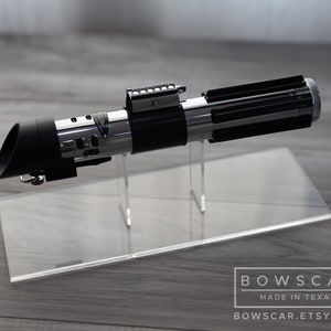 Custom Acrylic Museum Quality Display Stand for Universal Lightsaber Hilt Prop Replica Stand ESB/ANH/MPP/Etc - by Bowscar