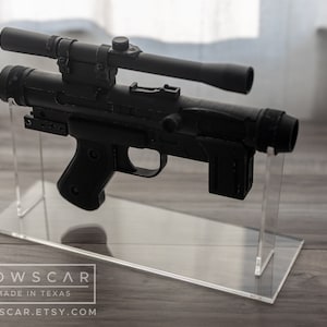 Custom Acrylic Museum Quality Display Stand for SE-14R Imperial Blaster Prop Replica - by Bowscar
