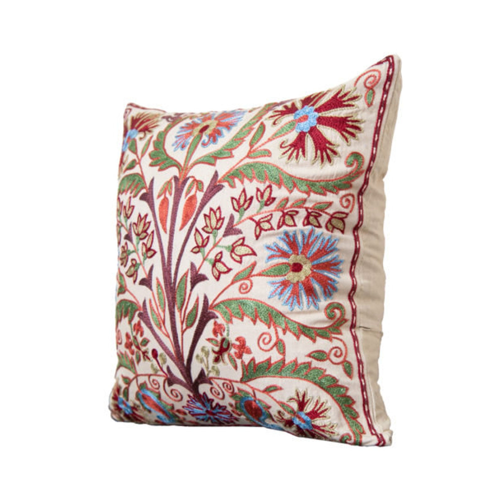 The pillowcase is embroidered by hand with silk threads Etsy