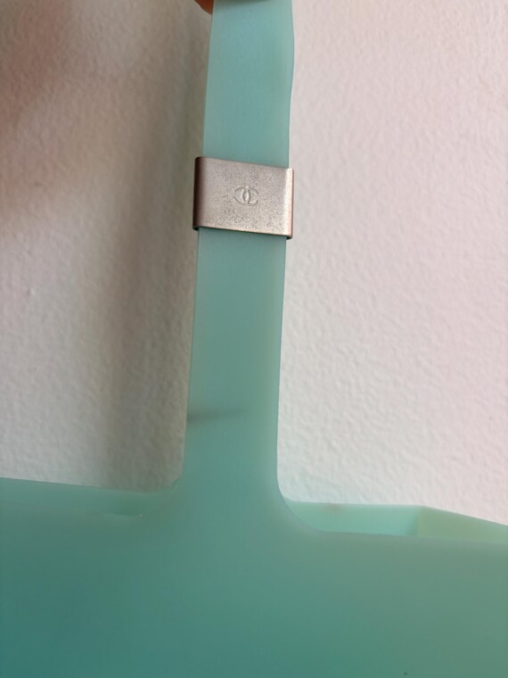 Chanel Teal Jelly Tote View 4