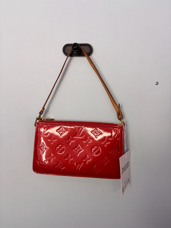Pochette Louis Vuitton Red Leather Bag Pre Loved Louis Vuitton