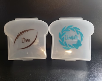 CUSTOM Plastic Sandwich Keeper for Lunch Boxes; Kid's Sandwich Holder; Lunchbox Sandwich Holder; Personal Lunch Containers; Back to School