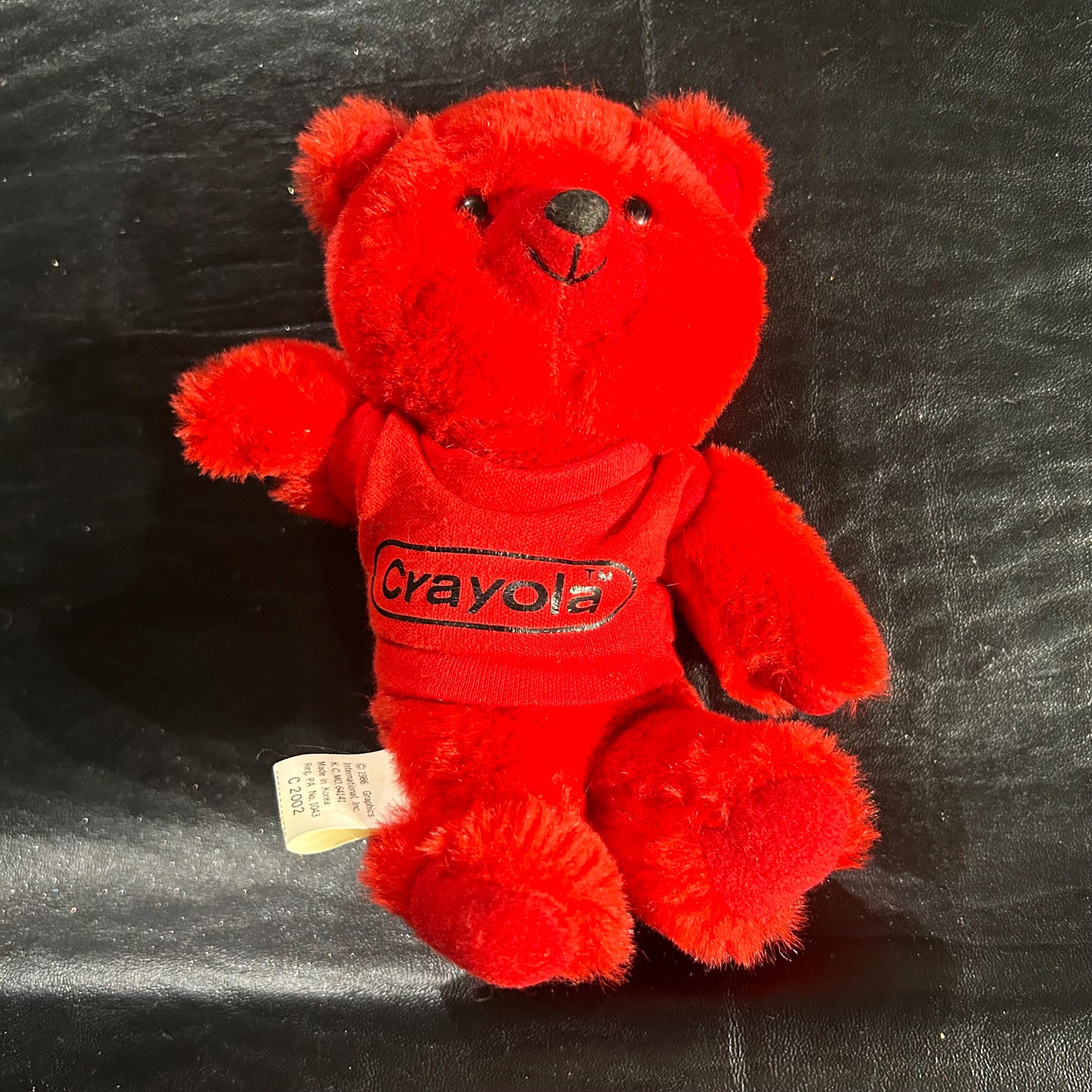 BEAR ベア 赤 red california vintage レア 1986 Red Crayola Bear - Etsy