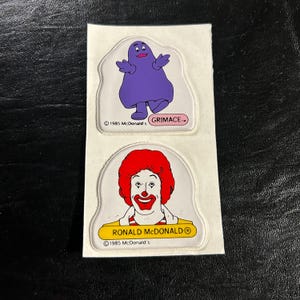 1985 McDonald’s Stickers