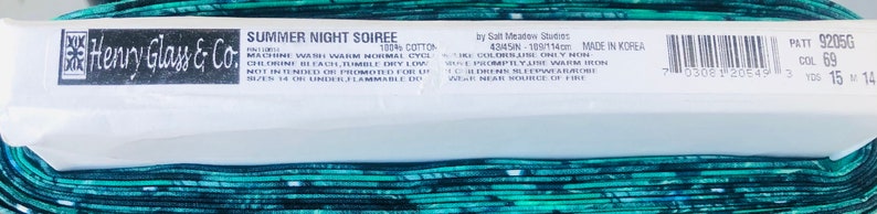 Summer Night Soiree by Henry Glass by the yard and half yard Glow in the dark fabric\u00a0100/% Cotton