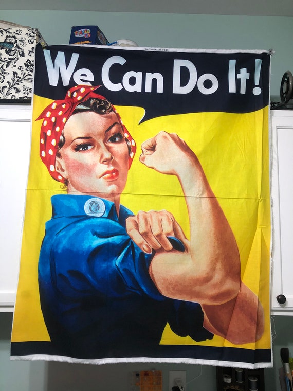 Rosie the Riveter GIANT FABRIC PANEL 44X45 Etsy