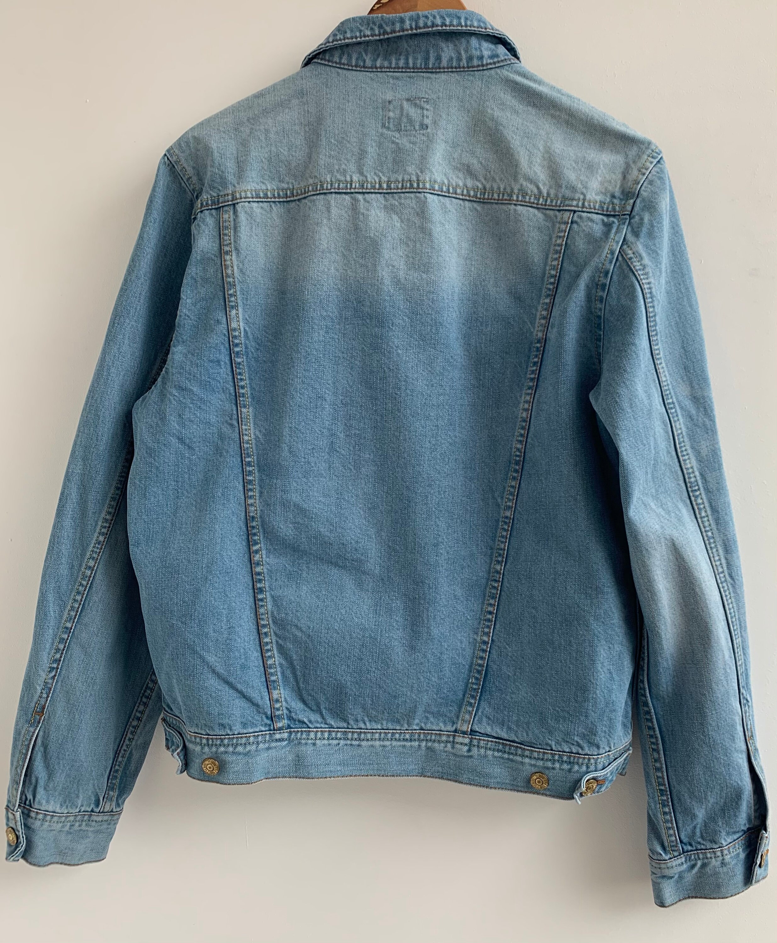 Vintage Classic Washed Out Blue Denim Jacket Size L Women | Etsy