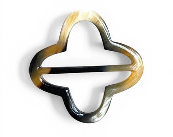 Handmade Buffalo Horn Scarf Ring, Sustainable Natural Jewelry Holder, Minimalist Accessory