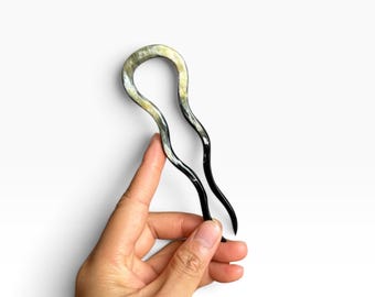 Handcrafted Buffalo Horn Slim Hair Pin | Minimalist Hair Stick for Buns, French Twists