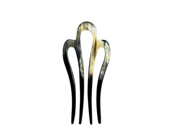 Buffalo Horn Hair Fork, Handmade Hair Stick for Updos, Buns, French Twists