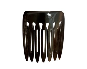 Handcrafted Buffalo Horn Side Comb, Natural Hair Accessory for Hairstyles