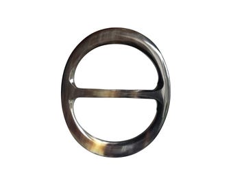 Großer Wasserbüffel Horn Schal Ring, ethisch bezogen, handgefertigtes Accessoire, Naturmaterialzubehör