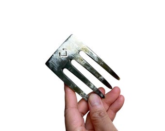 Handcrafted Horn Hair Comb Pin: Sustainable Hair Accessory