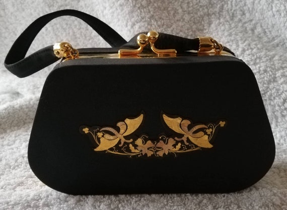 1960s Black Minois Evening Bag