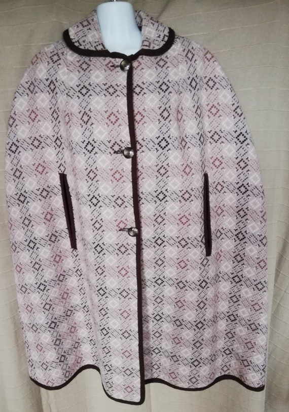 1960s Welsh Wool Tapestry Cape
