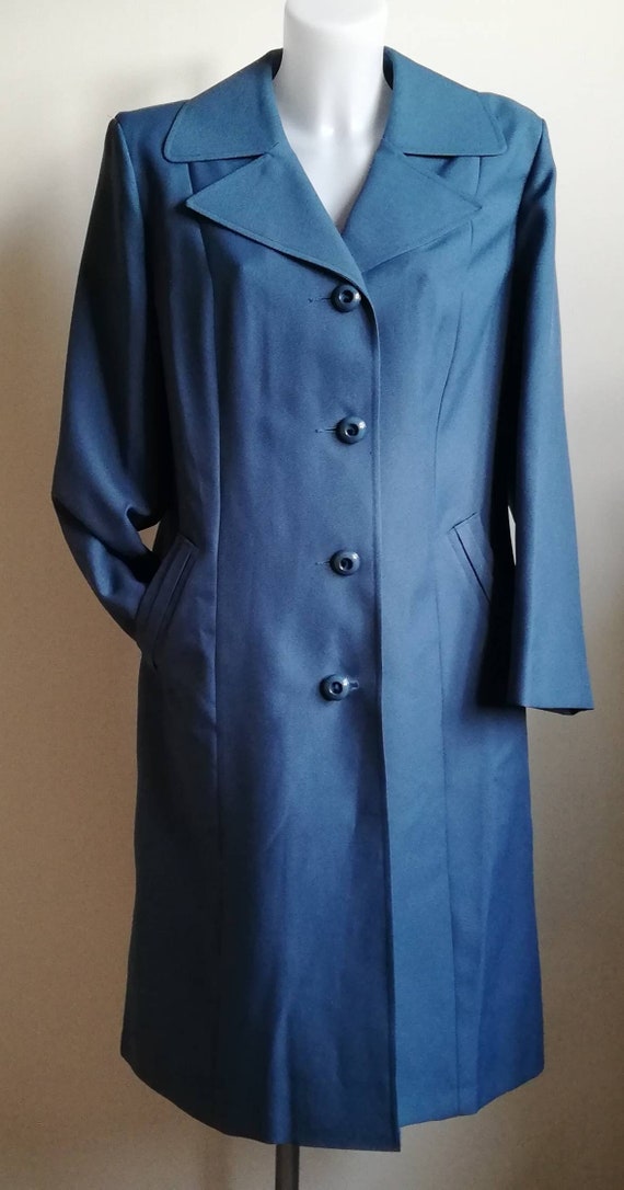 1960s Teal Blue Dannimac Coat