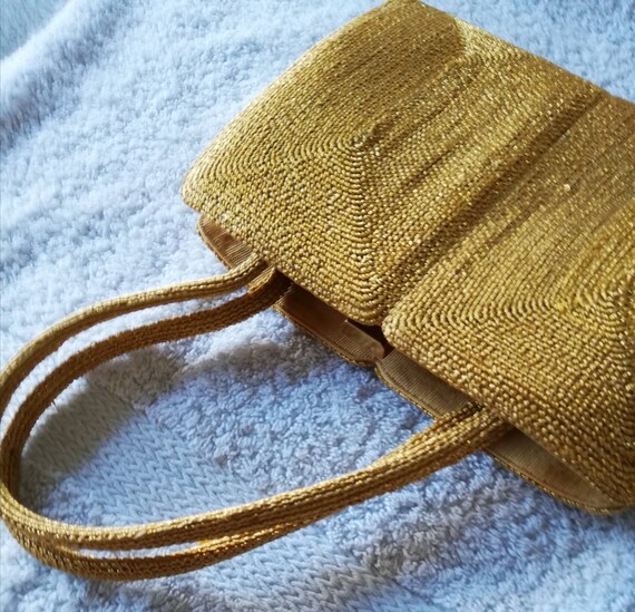 1950s Gold Corde Evening Bag - image 3