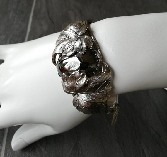Whiting and Davis Silvertone and Haematite Bangle