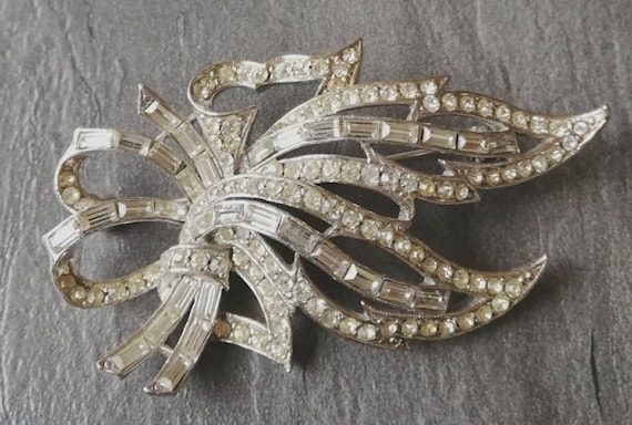 1950s Hattie Carnegie Diamante Brooch