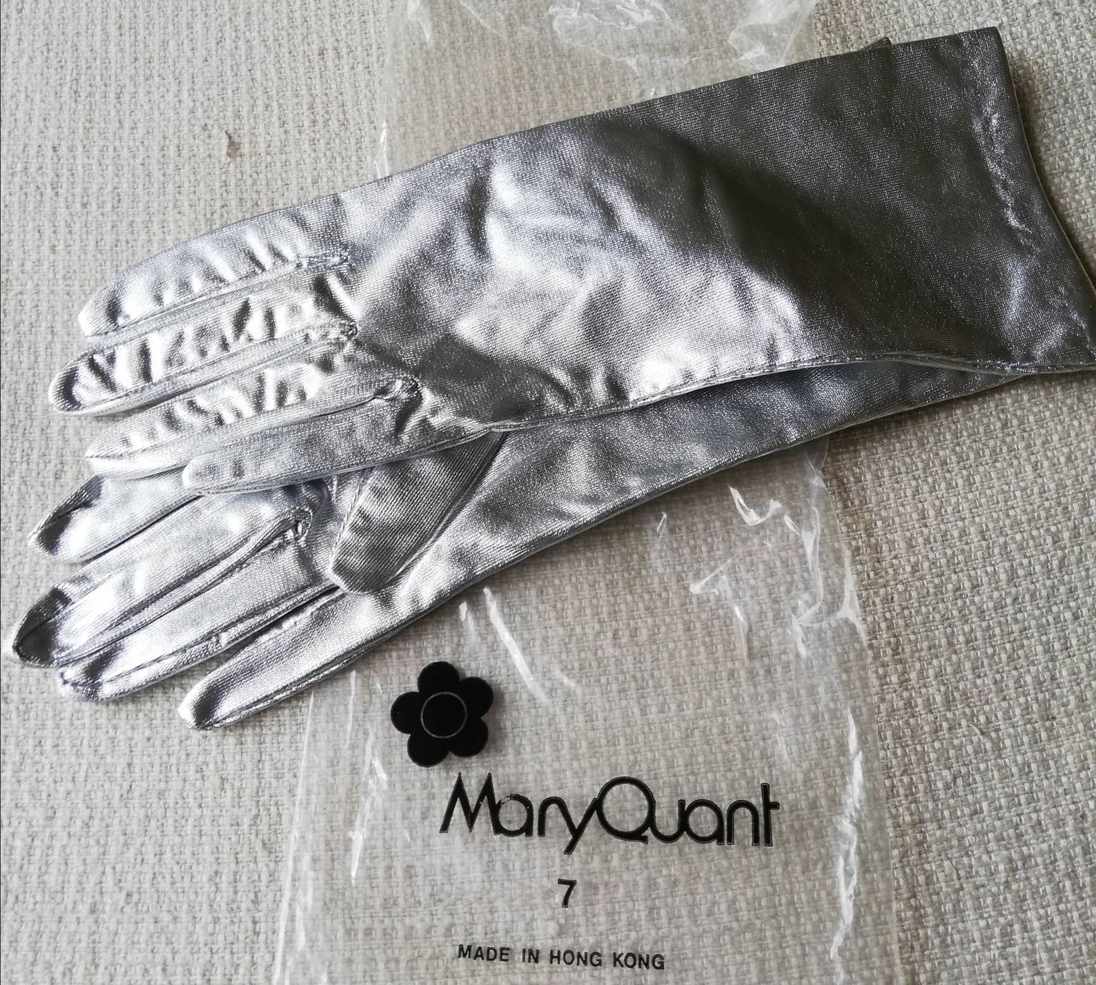 Guantes de plata Mary Quant Etsy España
