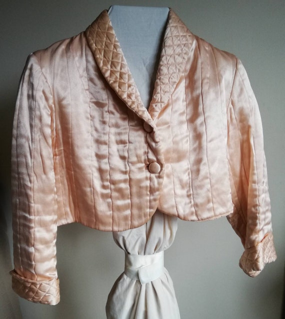 1940s Satin Bed Jacket