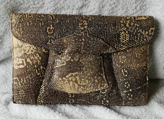 1940s Snakeskin Clutch Bag