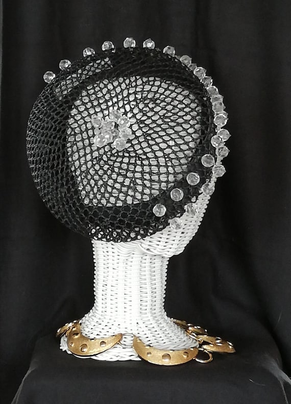 Miss Jones by Stephen Jones Black pillbox beret
