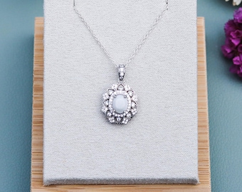 Art Deco Breastmilk Keepsake Pendant Necklace