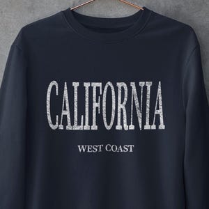 Felpa girocollo California West Coast: pullover da spiaggia alla moda
