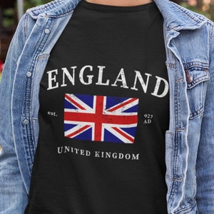 England Tee Shirt, Unisex United Kingdom Flag Tshirt, London Souvenir