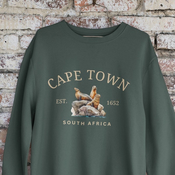 Unisex Cape Town South Africa Sea Lions Beach Crewneck Sweatshirt Gifts