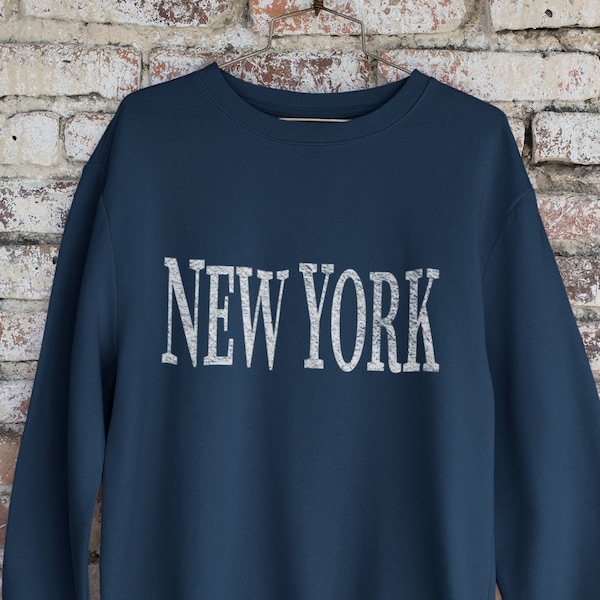Sweat-shirt New York, col rond New York, chemise New York, col rond NY, sweat esthétique, sweat État d'origine, sweat universitaire