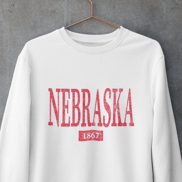 Nebraska Sweatshirt, Womens Nebraska Gifts, Nebraska Shirt, Nebraska Crewneck Pullover