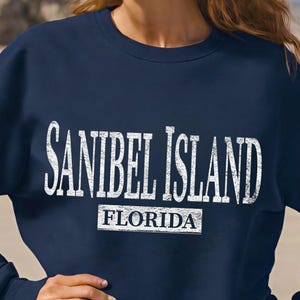Sanibel Island Beach Crewneck Sweatshirt, Florida Vacation Shirt, FL Spring Break Pullover