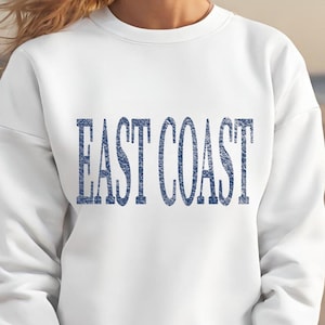 East Coast Sweatshirt, Beach Crewneck, Beach Pullover, East Coast Shirt